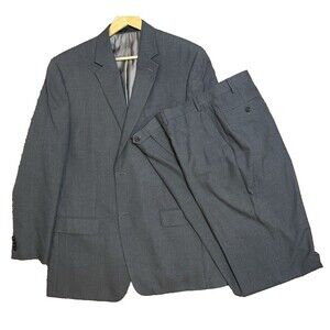 Michael Kors Men’s 2-Piece Suit Gray Pinstripe Blazer & Dress Pants Size 44L EUC